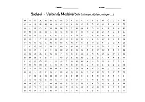 Vorschau - Arbeitsblätter - DaZ: Modalverben - Suchsel - Deckblatt