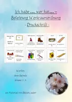 Vorschau - Spiele - Spiel - Ich habe...,wer hat... - Verhalten im Werkraum - Druckschrift - Deckblatt