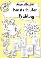 Vorschau - Mal- und Bastelvorlagen - Sparpaket Fensterbilder und Ausmalbilder Ostern, Ramadan und Frühling - Seite 1