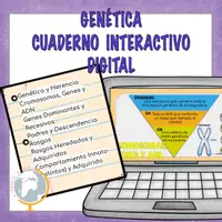 Vista previa - Hojas de trabajo - Genética Cuaderno Interactivo Digital - Portada