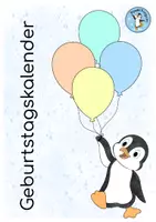 Vorschau - Mal- und Bastelvorlagen - Pinguinklasse Geburtstagskalender - Deckblatt