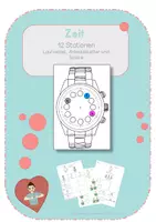Vorschau - Arbeitsblätter - Materialpaket - Zeit- Uhr - Gebärdensprache - Deckblatt