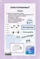Vorschau - Stundenentwürfe - Unterrichtsentwurf + Material Sport 2. Klasse Tanzen - Deckblatt