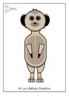 Vista previa - Manualidades / Dibujos para colorear - BUILDS SAVANNA MEERKAT CRAFT ANIMALS - página 3
