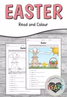 Vorschau - Arbeitsblätter - Easter - Read and Colour - Deckblatt