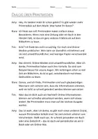 Vorschau - Arbeitsblätter - Arbeitsblätter mit Dialog zum Thema "Printmedien" - Deckblatt
