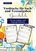 Vorschau - Arbeitsblätter - Vordrucke für Sach- und Textaufgaben - #Ostern - Timothy T. - Deckblatt