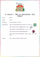 Vorschau - Arbeitsblätter - In summer - Bild als Sprechanlass (mit Hilfen) - Seite 1