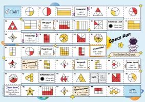 Vorschau - Arbeitsblätter - Bildliche Darstellung von Brüchen - SPIEL - Seite 1