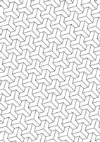 Vorschau - Mal- und Bastelvorlagen - 3D Muster zum Ausmalen - Parkettierung - Seite 1