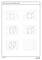 Vorschau - Arbeitsblätter - Geometrische Körper zeichnen mit Anleitung - Seite 1