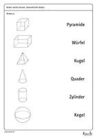 Vorschau - Arbeitsblätter - Eigenschaften geometrischer Körper (Ecken, Kanten, Flächen) - Seite 1