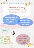 Vorschau - Poster - Ermutigende Kultur im Klassenzimmer: Die besten Phrasen, mit denen Schüler* ihre Wertschätzung ausdrücken können - Deckblatt