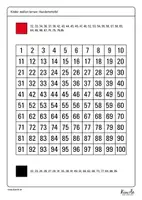 Vorschau - Arbeitsblätter - Hundertertafel – Pixelkunst im Hunderterfeld - Seite 1
