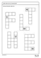 Vorschau - Arbeitsblätter - Hundertertafel – Fehlende Zahlen ergänzen - Seite 1