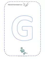 Vorschau - Arbeitsblätter - Buchstabe G schreiben lernen - Großbuchstabe - Deckblatt