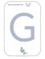 Vorschau - Arbeitsblätter - Buchstabe G schreiben lernen - Großbuchstabe - Seite 1
