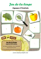 Aperçu - Apprentissages en autonomie - Jeu de la loupe - Légumes et Féculents - Page de couverture