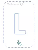 Vorschau - Arbeitsblätter - Großbuchstabe L schreiben lernen - Deckblatt
