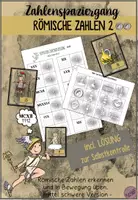 Vorschau - Arbeitsblätter - Spaziergang Römische Zahlen 2 -mittlere Version - Deckblatt