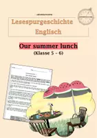 Vorschau - Arbeitsblätter - Our summer lunch - Englisch Lesespur (Kl. 5/6) - Deckblatt
