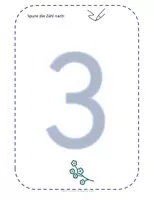 Vorschau - Arbeitsblätter - Zahl 3 schreiben üben - Seite 1