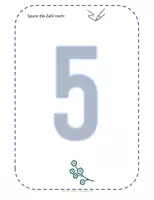 Vorschau - Arbeitsblätter - Zahl 5 schreiben üben - Seite 1