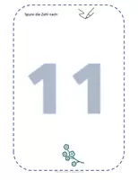 Vorschau - Arbeitsblätter - Zahl 11 schreiben üben - Seite 1