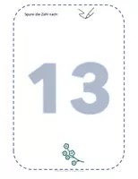 Vorschau - Arbeitsblätter - Zahl 13 schreiben üben - Seite 1