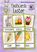 Vorschau - Bildkarten - Flashcards Easter / Ostern - Deckblatt