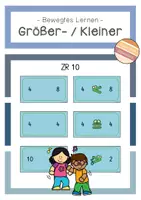 Vorschau - Spiele - Bewegtes Lernen - Größer/Kleiner-Relation im ZR 10 - Deckblatt
