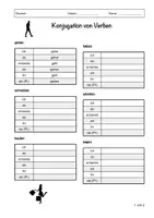 Vorschau - Arbeitsblätter - DaZ: Verben konjugieren (3 Arbeitsblätter) - Deckblatt