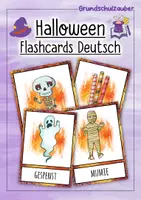 Vorschau - Bildkarten - Halloween Bildkarten Flashcards Deutsch - Deckblatt