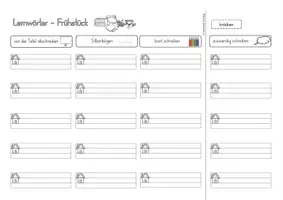 Vorschau - Arbeitsblätter - Lernwörter - Frühstück: Vorlage 1. Klasse - Seite 3