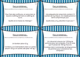 Aperçu - Cartes d'exercices - Les mesures de masse - Ensemble de cartes à tâches - Page 3
