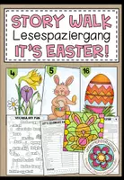 Vorschau - Stundenentwürfe - Let's celebrate Easter! - Story Walk (Lesespaziergang) 5-fach differenziert - Deckblatt