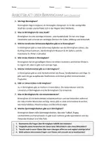 Vorschau - Arbeitsblätter - AB mit Fragen zum Thema "Birmingham" + Lösungsblatt - Seite 1