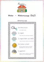 Vorschau - Arbeitsblätter - Wetter - Wettermassage (DaZ) - Deckblatt