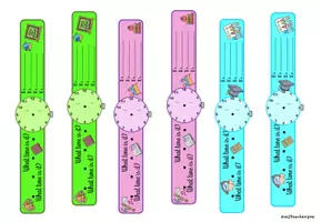 Vista previa - Manualidades / Dibujos para colorear - The time. Printables to learn the time in English - página 3