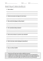 Vorschau - Arbeitsblätter - Lernposter + AB mit Fragen zum Thema "Blues" + Lösungsblatt + Mindmap + Infografik - Seite 1
