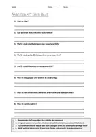 Vorschau - Arbeitsblätter - AB mit Fragen zum Thema "Blut" + Lösungsblatt + Mindmap + Infografik - Deckblatt