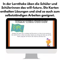 Vorschau - Aufgabenkarten - Lerntheke zum Üben des will-future - Seite 1
