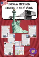Vorschau - Arbeitsblätter - New York Sights (Gruppenpuzzle) - Deckblatt