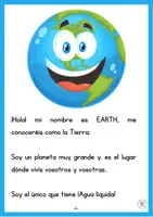Vista previa - Fichas informativas / Documentos de lectura - CUENTO EARTH BUSCA EQUIPO (SALVAR EL PLANETA) A3 - página 1
