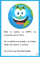 Vista previa - Tarjetas / Manipulativos - CUENTO EARTH BUSCA EQUIPO (SALVAR EL PLANETA) A4 - página 1