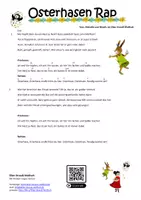 Vorschau - Arbeitsblätter - Osterhasen Rap - Mit QR Code - Seite 1