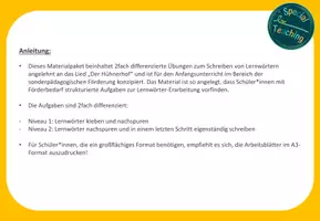 Vorschau - Arbeitsblätter - Strukturierte Lernwörtererarbeitung: Der Hühnerhof - Seite 1