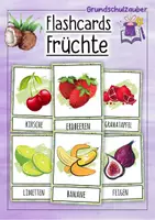 Vorschau - Bildkarten - Flashcards Früchte Bildkarten Obst Deutsch - Deckblatt