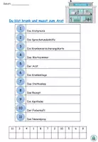 Aperçu - Feuilles d'exercices - Kit pédagogique "Ich bin krank" Allemand - Page 2