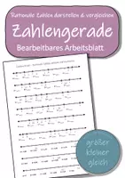 Vorschau - Arbeitsblätter - Materialpaket - Zahlenstrahl und Zahlengerade - Seite 1